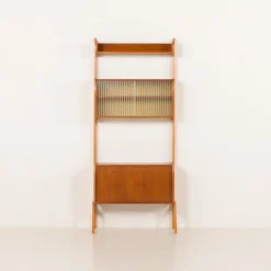 Online Pamono Scandinavian Free Standing Wall Unit with Audio Apliances Cabinet, 1960s