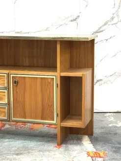 Outlet Pamono Scandinavian Geometric Wood Console Table, 1970s