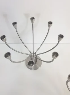 Pamono Scandinavian Modern Candleholder in Steel by M. Hagberg for Ikea, 1970s><noscript><img width=
