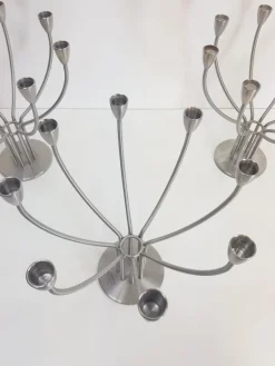 Pamono Scandinavian Modern Candleholder in Steel by M. Hagberg for Ikea, 1970s><noscript><img width=