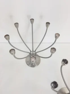 Pamono Scandinavian Modern Candleholder in Steel by M. Hagberg for Ikea, 1970s><noscript><img width=