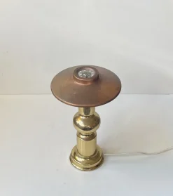 Pamono Scandinavian Modern Copper and Glass Table Lamp by Abo Randers, 1970s> Table Lamps