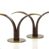 New Pamono Scandinavian Modern Liljan Candlesticks in Bronze by Ivar Ålenius Björk for Ystad Brons, 1940s, Set of 2
