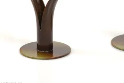 New Pamono Scandinavian Modern Liljan Candlesticks in Bronze by Ivar Ålenius Björk for Ystad Brons, 1940s, Set of 2