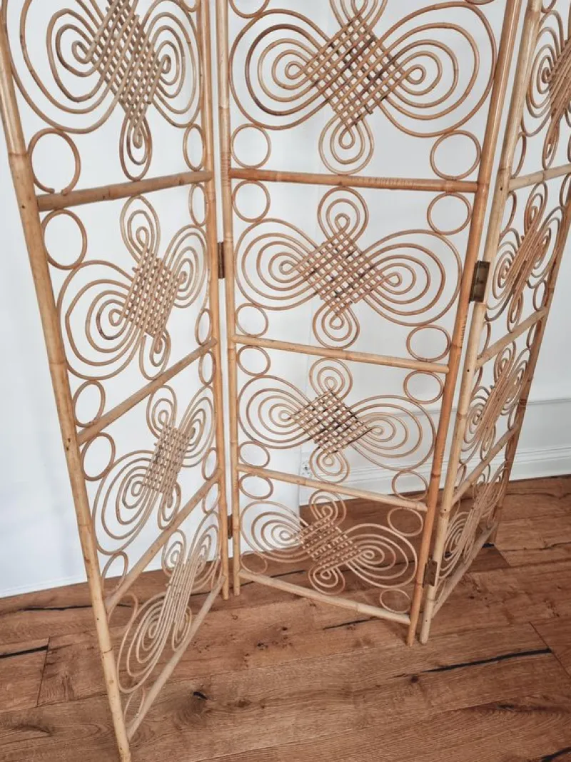 Pamono Scandinavian Modern Room Divider in Rattan by Josef Frank, Sweden, 1960s> Room Dividers & Screens