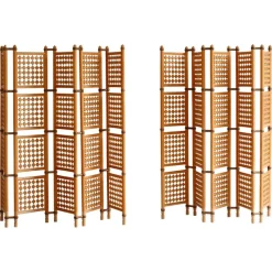 Pamono Scandinavian Modern Screens or Room Dividers in Stained Beechwood by Hans J. Wegner, 1940s, Set of 2> Room Dividers & Screens