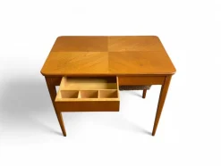 Hot Pamono Scandinavian Modern Sewing Table in Teak and Cane, 1950s