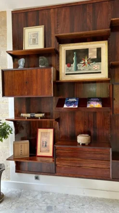 New Pamono Scandinavian Modular Wall Shelf in Rosewood attributed to Poul Cadovius for Cado, 1960s
