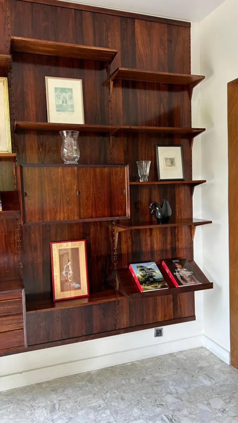 New Pamono Scandinavian Modular Wall Shelf in Rosewood attributed to Poul Cadovius for Cado, 1960s