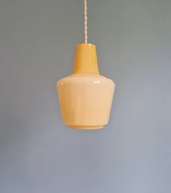 Pamono Scandinavian Opaline Pendant Light, 1960s> Ceiling Lights