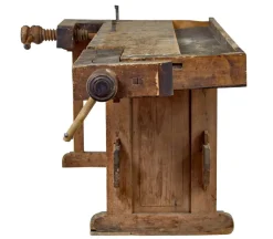 New Pamono Scandinavian Pine Trestle Workbench, 1890s