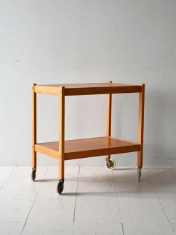 Pamono Scandinavian Pine Trolley, 1960s> Serving Bar Carts & Trolleys