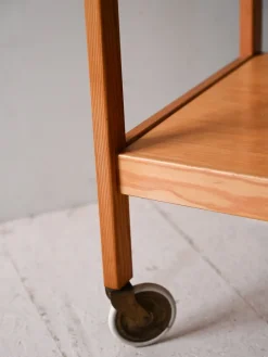 Pamono Scandinavian Pine Trolley, 1960s><noscript><img width=