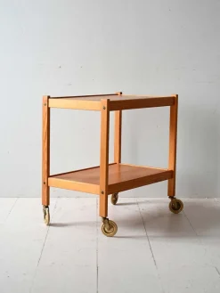 Clearance Pamono Scandinavian Pine Trolley, 1960s