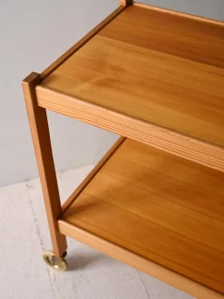 Clearance Pamono Scandinavian Pine Trolley, 1960s