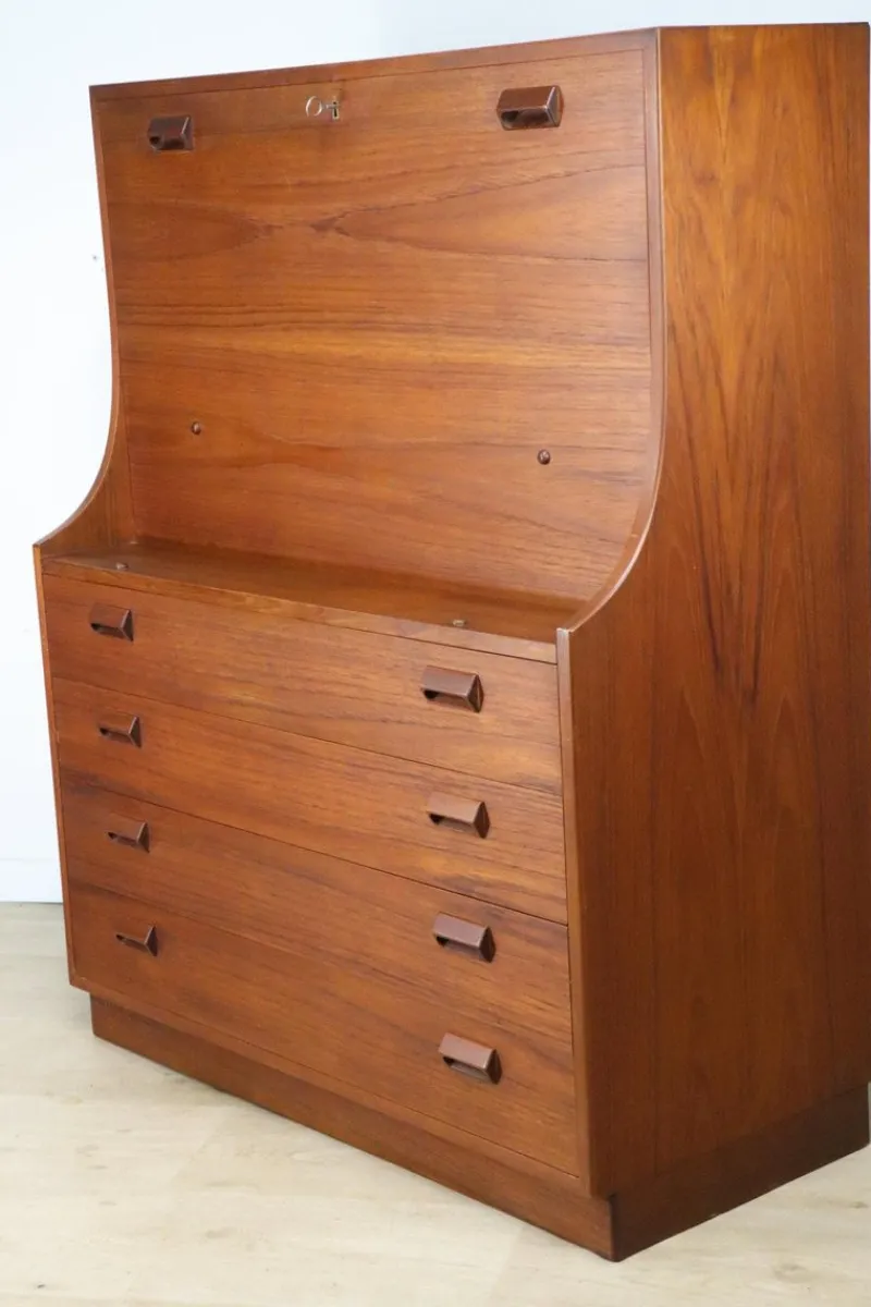 Pamono Scandinavian Secretary by Børge Mogensen for Søborg Møbelfabrik, 1960s> Secretaires