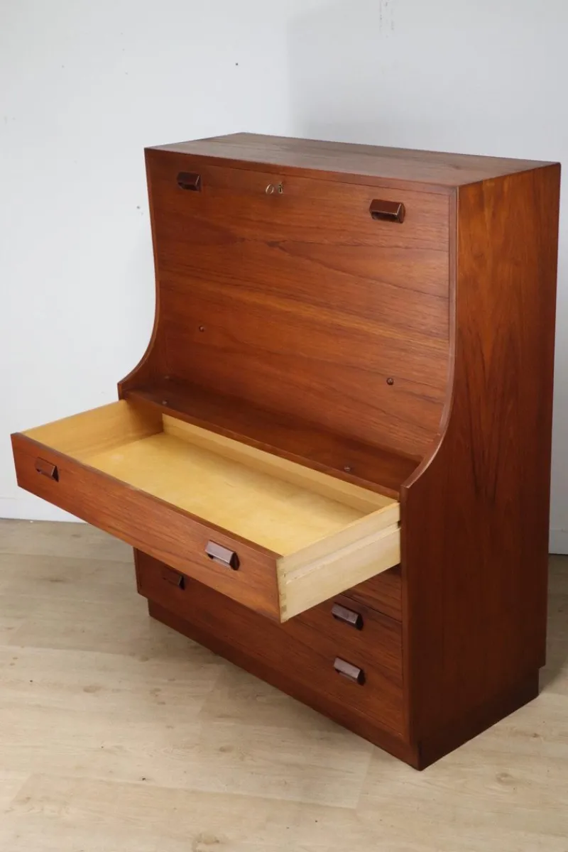 Pamono Scandinavian Secretary by Børge Mogensen for Søborg Møbelfabrik, 1960s> Secretaires