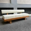 Clearance Pamono Scandinavian Sofa in White Bouclé and Light Wood, 2000s