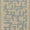 Pamono Scandinavian Style Rug in Blue and Beige Geometric Patterns from R&K Principal Jahanshah Nazmiyal