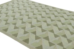 Best Pamono Scandinavian Style Rug in Light Green with Geometric Patterns from R&K Principal Jahanshah Nazmiyal