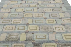 Hot Pamono Scandinavian Style Rug with Geometric Patterns from R&K Principal Jahanshah Nazmiyal