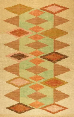 Online Pamono Scandinavian Style Rug with Geometric Patterns from R&K Principal Jahanshah Nazmiyal