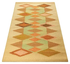 Online Pamono Scandinavian Style Rug with Geometric Patterns from R&K Principal Jahanshah Nazmiyal