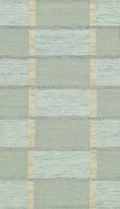 Clearance Pamono Scandinavian Style Rug with Light Blue Geometric Patterns from R&K Principal Jahanshah Nazmiyal