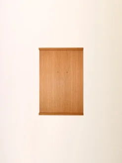 Pamono Scandinavian Teak Bedside Table with Geometric Design, 1960s><noscript><img width=