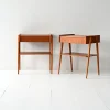 Pamono Scandinavian Teak Bedside Tables with Hidden Drawer, 1960s, Set of 2> Nightstands