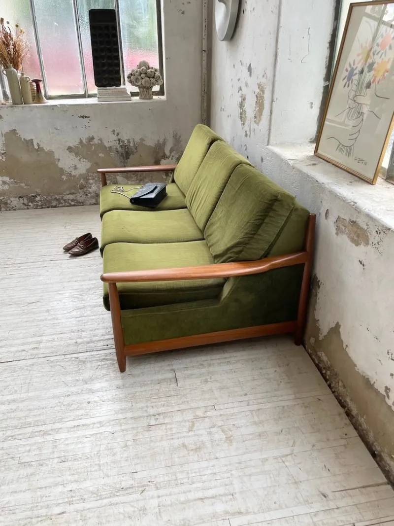 New Pamono Scandinavian Teak Bench, 1950s