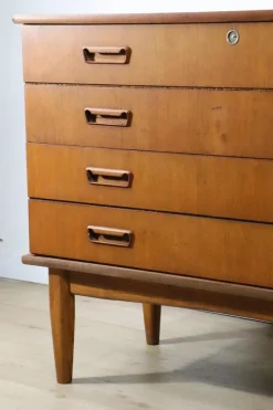 Pamono Scandinavian Teak Chest of Drawers, 1960s><noscript><img width=