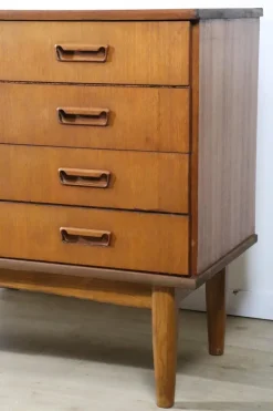 Pamono Scandinavian Teak Chest of Drawers, 1960s><noscript><img width=