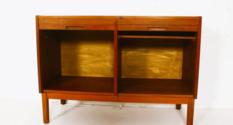 Hot Pamono Scandinavian Vintage Roller Shutter Cabinet, 1970s