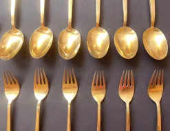 Pamono Scanline Flatware for 6 by Sigvard Bernadotte, 1950s, Set of 39><noscript><img width=