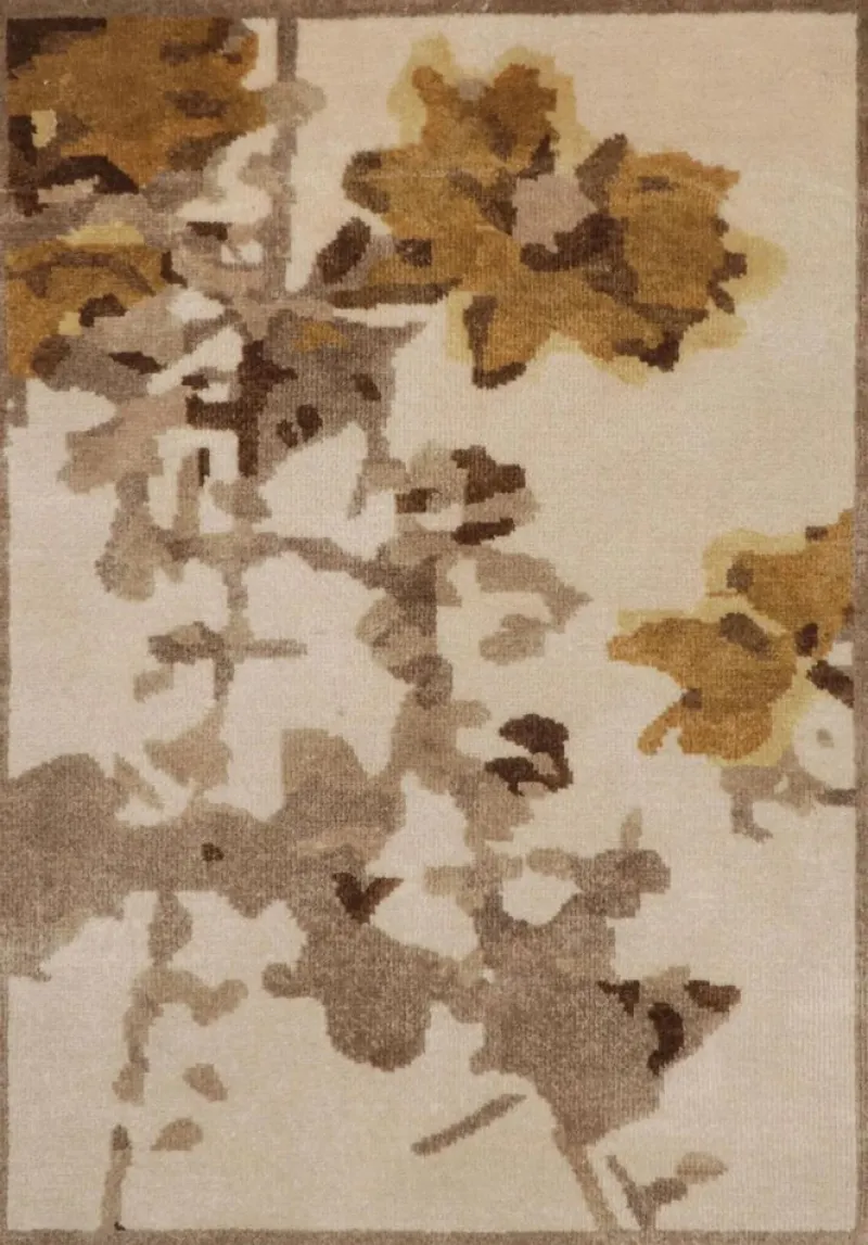 Discount Pamono Scatter Rug with Impressionist Floral from R&K Principal Jahanshah Nazmiyal
