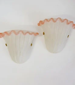 Pamono Scavo Glass Wall Light attributed to Archimede Seguso, 1970s