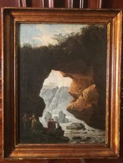 Pamono Scene Near the Tivoli Waterfalls, Late 17th Century, Oil on Canvas