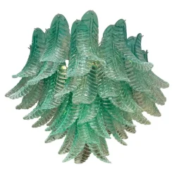 Pamono Scenographic Green Felci Murano Glass Chandelier by Simoeng> Ceiling Lights