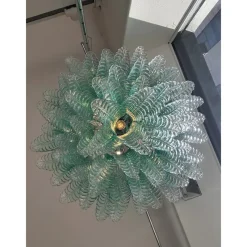 Pamono Scenographic Green Felci Murano Glass Chandelier by Simoeng><noscript><img width=