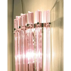 Online Pamono Scenographic Pink Triedro Murano Glass Wall Sconces by Simoeng, Set of 2