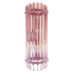 Online Pamono Scenographic Pink Triedro Murano Glass Wall Sconces by Simoeng, Set of 2