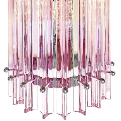 Online Pamono Scenographic Pink Triedro Murano Glass Wall Sconces by Simoeng, Set of 2