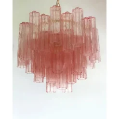 Pamono Scenographic Pink Tronchi Murano Glass Chandelier by Simoeng><noscript><img width=