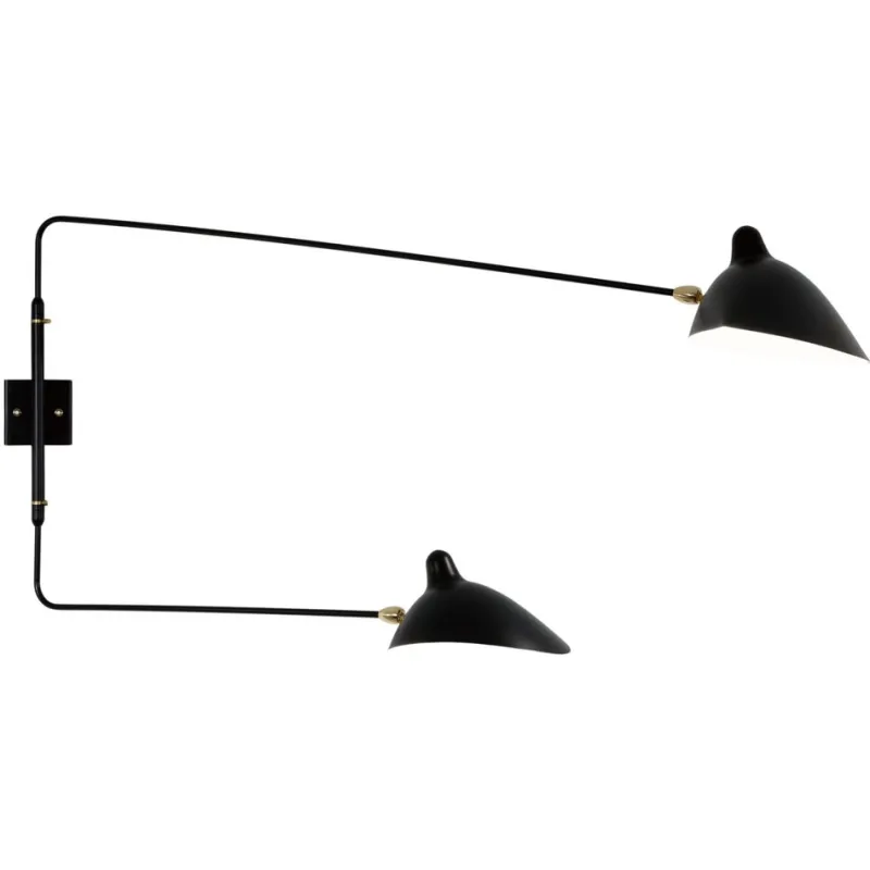 Clearance Pamono Sconce 2 with Rotating Straight Arms by Serge Mouille