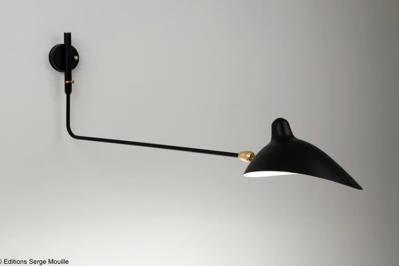 Clearance Pamono Sconce 2 with Rotating Straight Arms by Serge Mouille