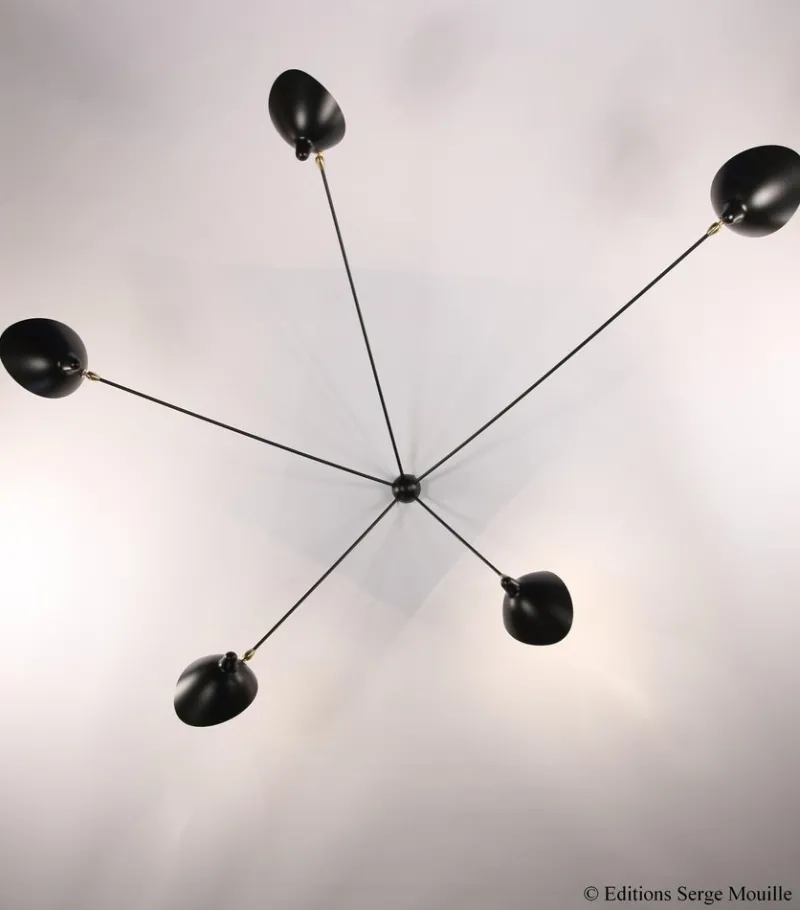 Clearance Pamono Sconce 2 with Rotating Straight Arms by Serge Mouille