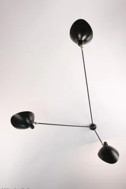 Clearance Pamono Sconce 2 with Rotating Straight Arms by Serge Mouille