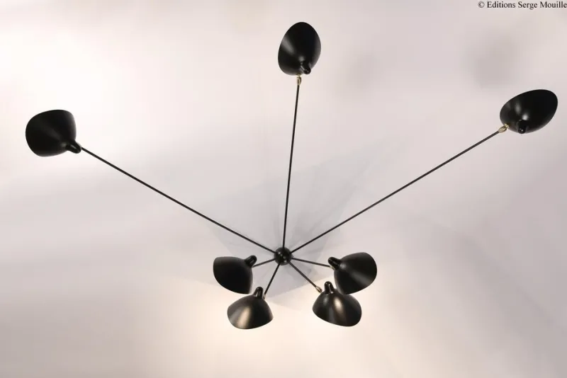 Clearance Pamono Sconce 2 with Rotating Straight Arms by Serge Mouille