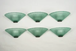 Pamono Sconces in Green Murano Glass from De Majo, Italy, 1980s, Set of 6> Floor Lamps